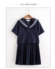 画像8: 大きいサイズあり　可愛いスタンダードセーラー服 学生服 女子高生制服 コスプレ 衣装 通販 (8)