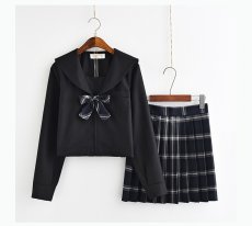 画像1: 大きいサイズあり　可愛いチェックスカート セーラー服 学生服 女子高生制服 コスプレ 衣装 通販 (1)