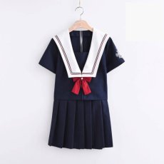 画像5: 大きいサイズあり　刺繍が可愛いスタンダードセーラー服 　学生服 女子高生制服 コスプレ 衣装 通販 (5)