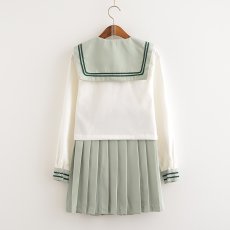 画像2: 大きいサイズあり　可愛いライトグリーン セーラー服 学生服 女子高生制服 コスプレ 衣装 通販 (2)