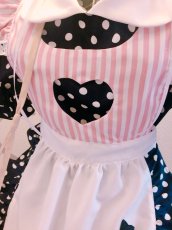 画像2: 可愛い！胸元ハート　ドットロリータメイド服ワンピース コスプレ 衣装 通販 オーダーメイド (2)