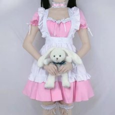 画像6: 可愛いピンクロリータメイド服ワンピース コスプレ 衣装 通販 オーダーメイド (6)