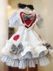 画像4: 可愛い！アリス風ロリータメイド服ワンピース コスプレ 衣装 通販 オーダーメイド (4)