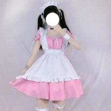 画像9: 可愛いピンクロリータメイド服ワンピース コスプレ 衣装 通販 オーダーメイド (9)